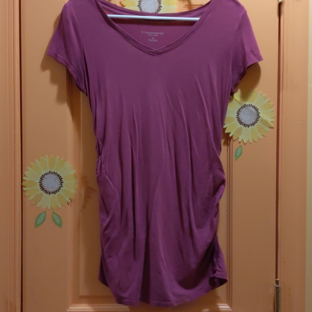 XS Magenta Maternity Shirt